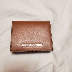 Luggage brown small michael kors wallet